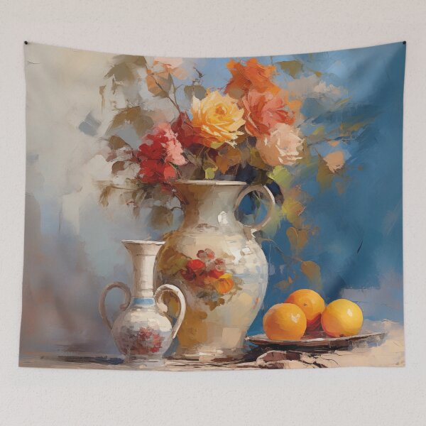 Item preview, Impressionist Rose Still Life with Oranges designed and sold by AniDragonfly.