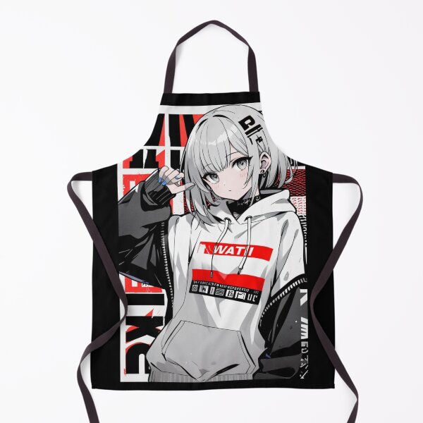 Item preview, White Haired Anime Street Girl Hoodie Aesthetic designed and sold by AnimDream .