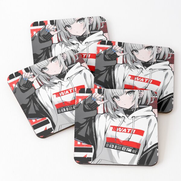 Item preview, White Haired Anime Street Girl Hoodie Aesthetic designed and sold by AnimDream .