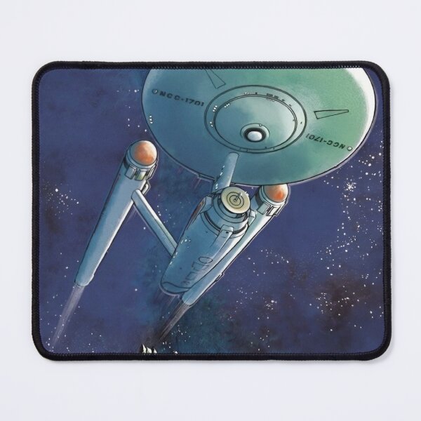 Item preview, USS Enterprise Blueprint and Sci-Fi Movie Quotes Fan Art Poster designed and sold by benja-08.