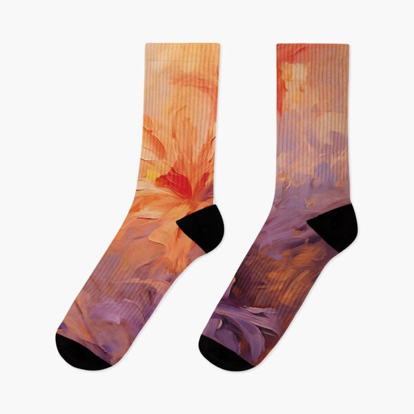 Item preview, Impressionist Abstract Blooms in Orange and Purple designed and sold by AniDragonfly.