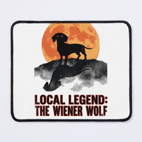Item preview, Local Legend The Wiener Wolf Spooky Dachshund Cryptid Poster designed and sold by jgoteiner.