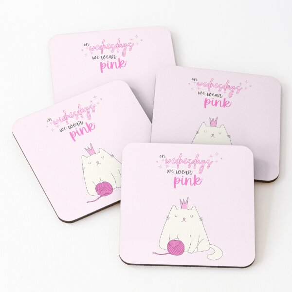 Item preview, Sassy Cat Mean Girls Quote: "On Wednesdays We Wear Pink", Animal Designs designed and sold by SpringTeaDesigns.