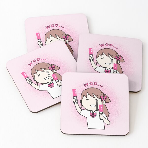 Item preview, Woo... (Happy But Tired Chibi Fangirl) designed and sold by SmirkDoodle Designs.