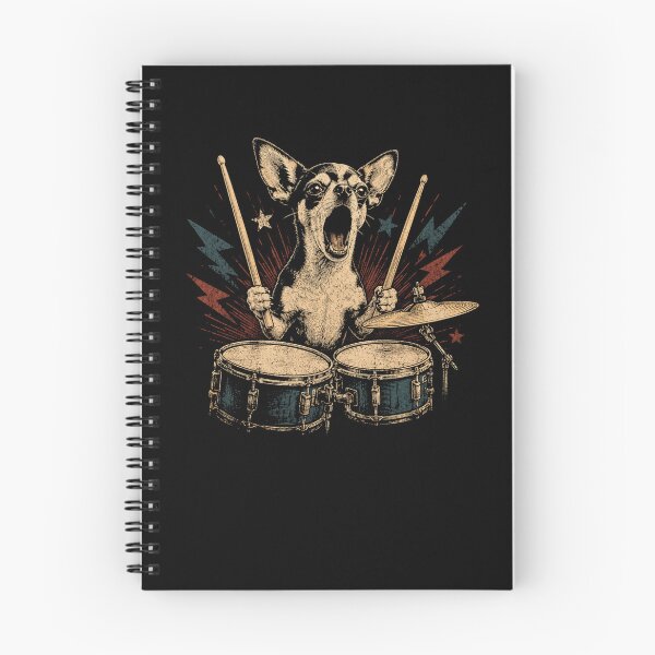 Item preview, Cute Chihuahua Playing Drums - Funny Music Dog Drummer designed and sold by Moizento.