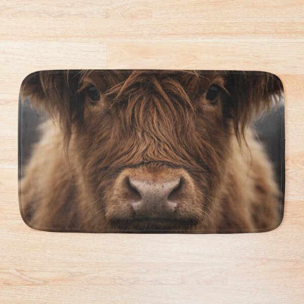 Item preview, Highland Cow Boho Farmhouse Decor Floral Cow Portrait Rustic Country Home Art Cottage Style designed and sold by Kzara Visual.