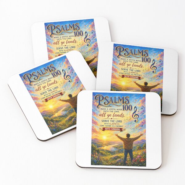 Item preview, Psalm 100:1–2 Morning Worship Painting | Christian Sunrise Praise Scripture Art designed and sold by Fabrifrank.