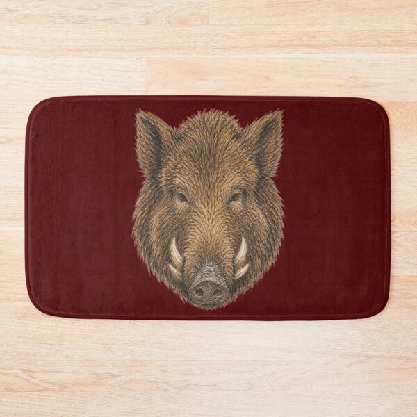 Item preview, Wild boar head in pencil – wild animal designed and sold by JOANNASKAH.
