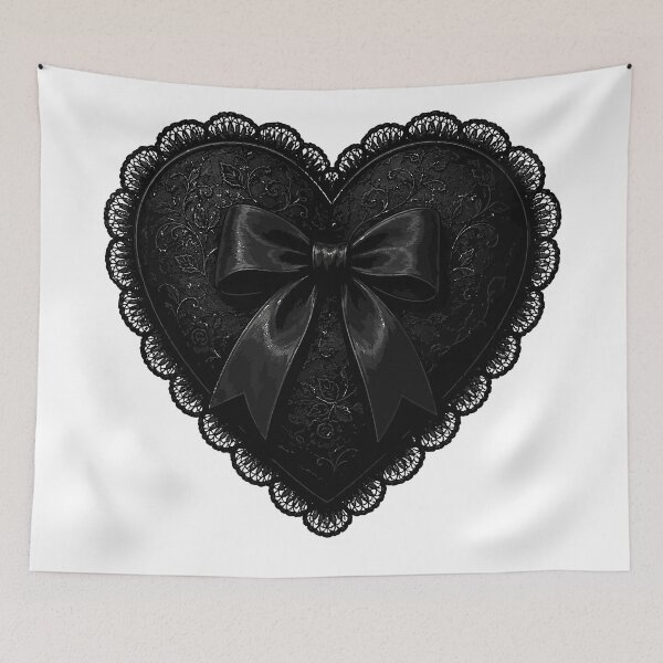 Item preview, Victorian Lace Heart | Elegant Gothic Love Ornament designed and sold by RidaSalArt.