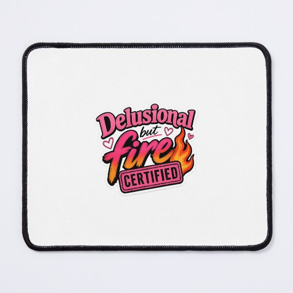 Item preview, Delusional But Fire Certified Funny Firefighter Sticker designed and sold by FireHouseHumor.