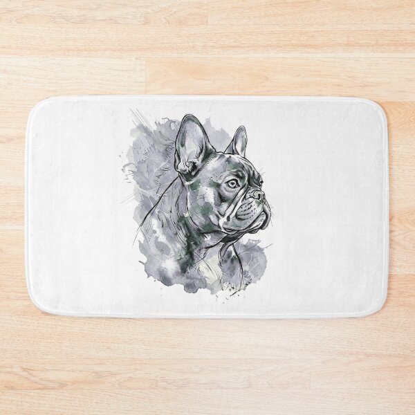 Item preview, A vibrant watercolor French Bulldog portrait designed and sold by shallia.