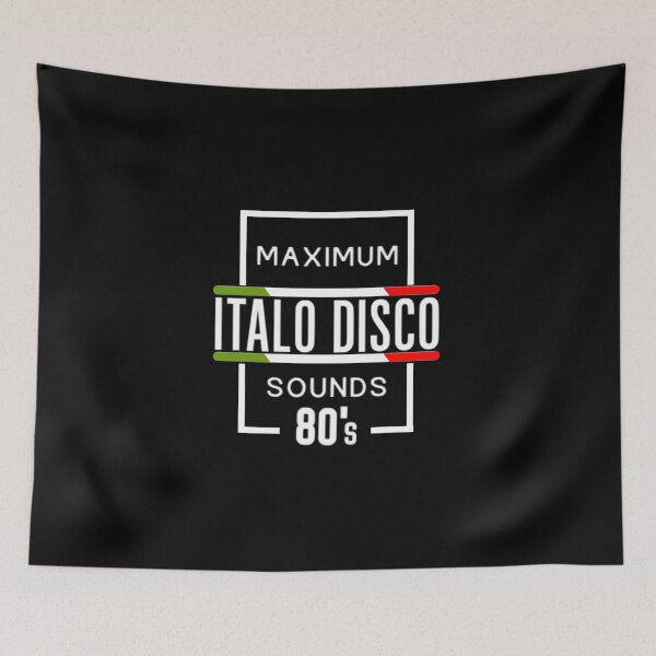 Item preview, Italo Disco 80s Retro Music Black designed and sold by Graphroad.