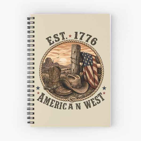 Item preview, American West Est 1776 Patriotic Cowboy Western Design designed and sold by Dbm Teeverse.
