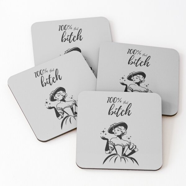 Item preview, "100% that Bitch" Gray Aesthetic Sassy Vintage Victorian Art Quote, Positive Affirmations, Girlypop Prints, Cozy Home Decor designed and sold by SpringTeaDesigns.