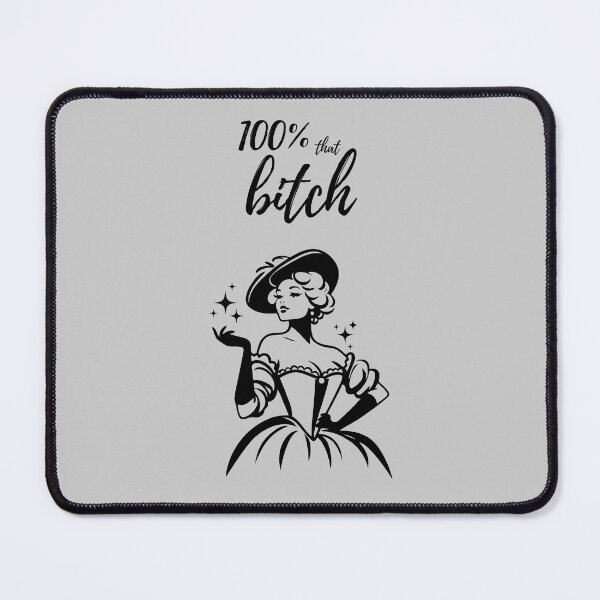 Item preview, "100% that Bitch" Gray Aesthetic Sassy Vintage Victorian Art Quote, Positive Affirmations, Girlypop Prints, Cozy Home Decor designed and sold by SpringTeaDesigns.