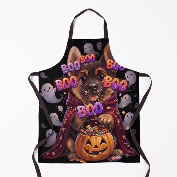 Item preview, Cute German Shepherd Puppy Halloween Boo Ghost Magic designed and sold by SilentFlower.