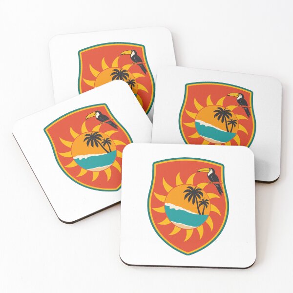 Item preview, Tropical sun with toucan and palm trees designed and sold by Lyfeinsights.