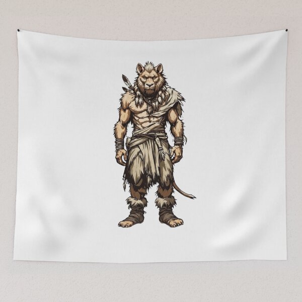 Item preview, Warrior Lion Character Fantasy Concept Art designed and sold by RoyalDeluxGo.