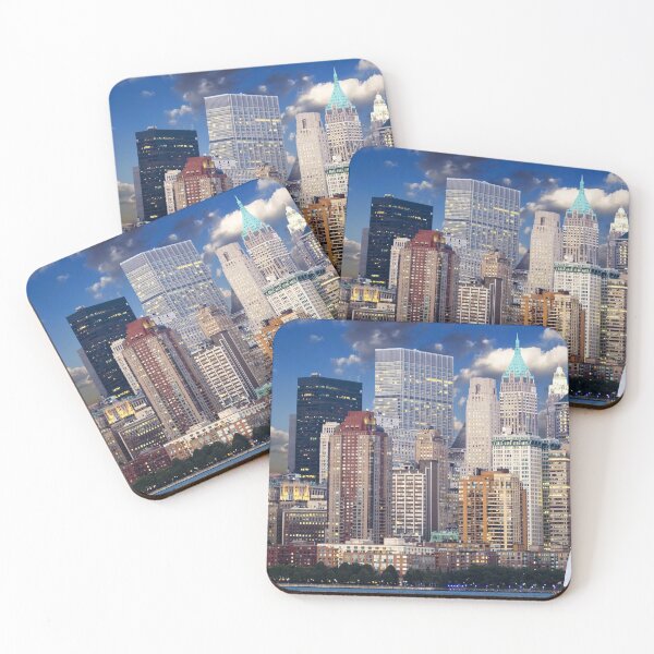 Item preview, East River, Manhattan summer skyline cityscape color photograph poster art print designed and sold by Jéanpaul  Ferro.