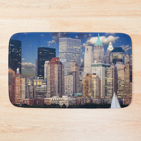 Item preview, East River, Manhattan summer skyline cityscape color photograph poster art print designed and sold by Jéanpaul  Ferro.