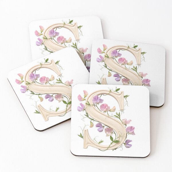 Item preview, Botanical Floral Letter S Monogram designed and sold by Helenaphotoart.
