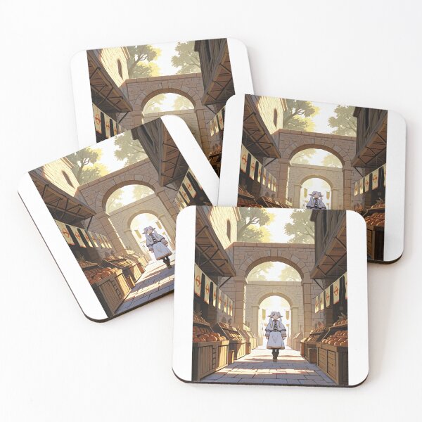 Item preview, Illustration - Stylized Market Alley, Evocation of Fantasy Role-Playing Games designed and sold by AnimeShin.