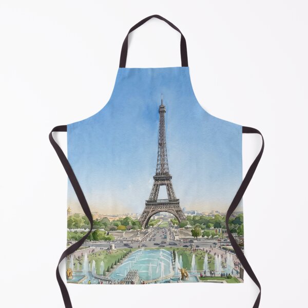 Item preview, Eiffel Tower from Trocadéro — Paris Watercolor Cityscape designed and sold by M.ALK.Watercolor.