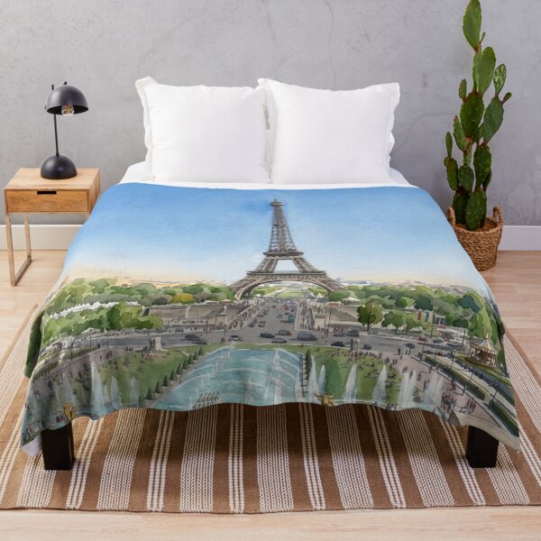 Item preview, Eiffel Tower from Trocadéro — Paris Watercolor Cityscape designed and sold by M.ALK.Watercolor.