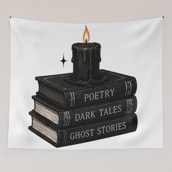 Item preview, Candle of Forgotten Stories | Dark Academia Books  designed and sold by RidaSalArt.