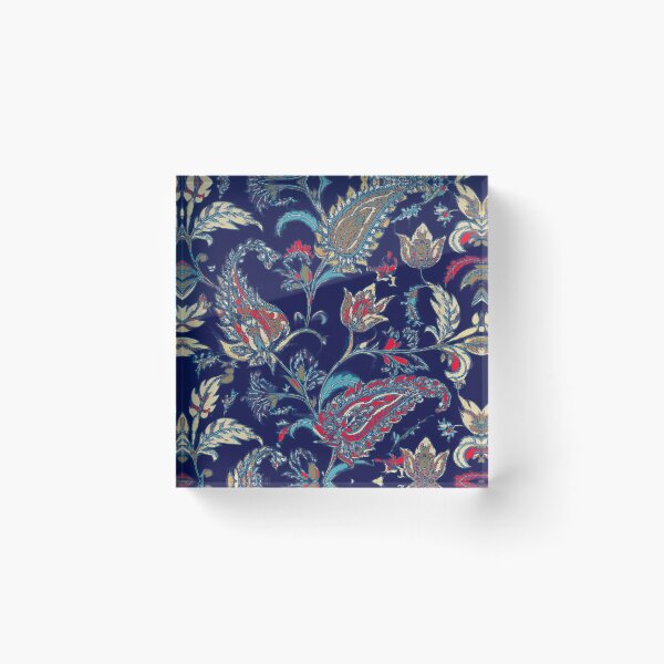 Item preview, Vintage Paisley Floral Pattern II - Traditional Ethnic Botanical Design on Navy designed and sold by Outlet Raloel.