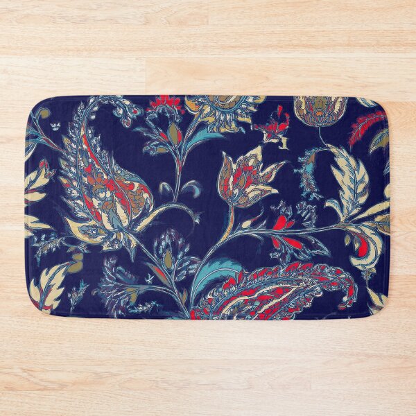 Item preview, Vintage Paisley Floral Pattern II - Traditional Ethnic Botanical Design on Navy designed and sold by Outlet Raloel.