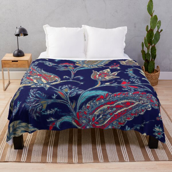 Item preview, Vintage Paisley Floral Pattern II - Traditional Ethnic Botanical Design on Navy designed and sold by Outlet Raloel.