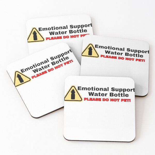 Item preview, Emotional Support [1Sticker] Water Bottle designed and sold by SeaNympth.