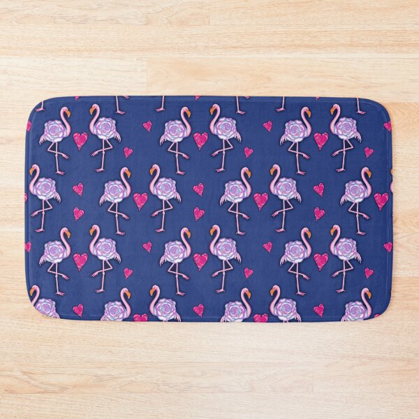 Item preview, Floral Flamingo Love Seamless Pattern designed and sold by dotdotsmilecreative.