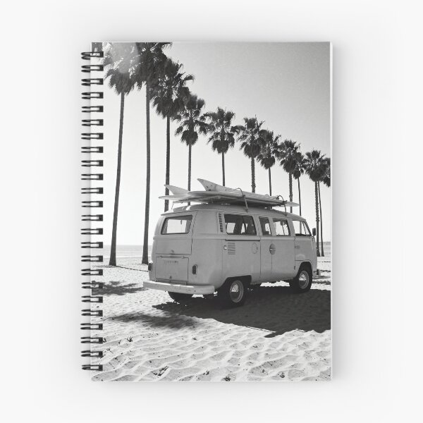 Item preview, Vintage Surf Van Black And White Beach Photography Retro Camper Wall Art Coastal California Decor designed and sold by Kzara Visual.