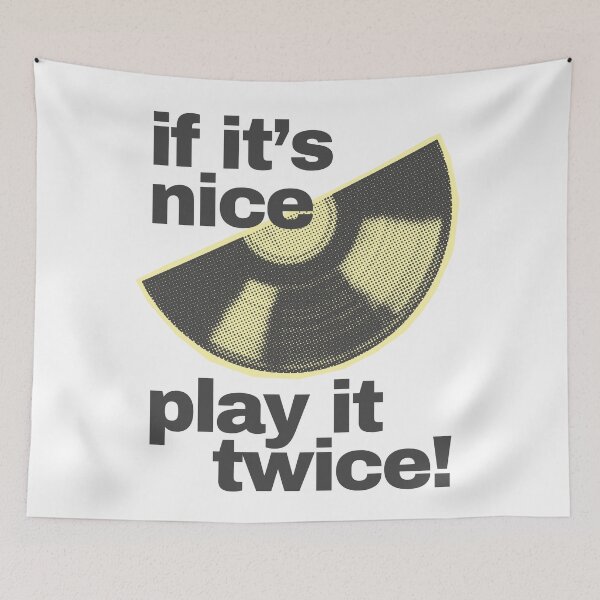 Item preview, If Its Nice Play It Twice Retro Vinyl Record Design designed and sold by eMKa82.