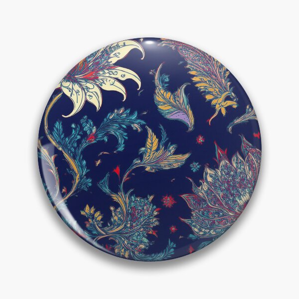 Item preview, Ornate Floral Pattern III - Vintage Botanical Design on Navy Blue designed and sold by Outlet Raloel.