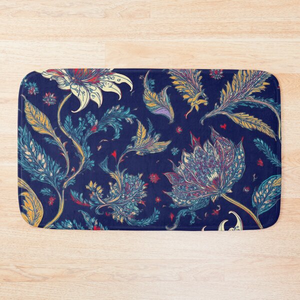 Item preview, Ornate Floral Pattern III - Vintage Botanical Design on Navy Blue designed and sold by Outlet Raloel.