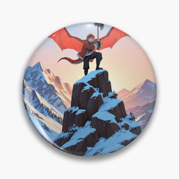 Item preview, Illustration - Winged Fantastic Character, Epic Adventure in a Mountainous Setting designed and sold by AnimeShin.