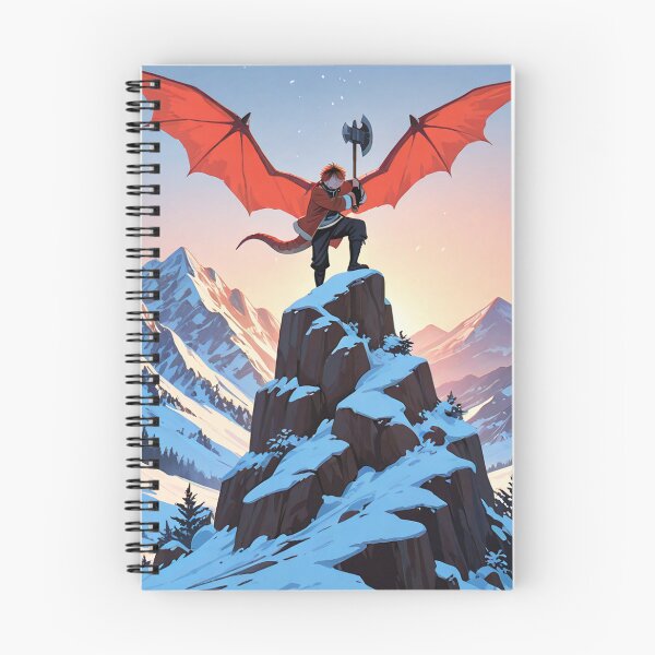 Item preview, Illustration - Winged Fantastic Character, Epic Adventure in a Mountainous Setting designed and sold by AnimeShin.