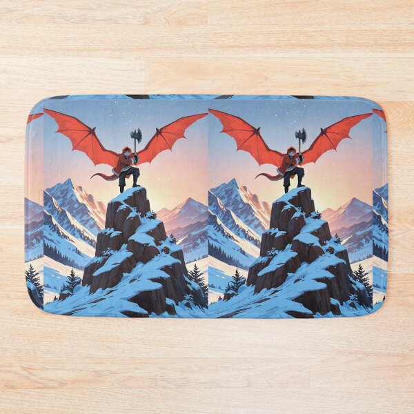 Item preview, Illustration - Winged Fantastic Character, Epic Adventure in a Mountainous Setting designed and sold by AnimeShin.