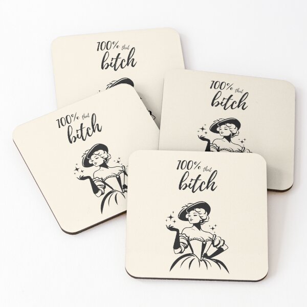 Item preview, "100% that Bitch" Beige Aesthetic Sassy Vintage Victorian Art Quote, Positive Affirmations, Girlypop Prints, Cozy Home Decor designed and sold by SpringTeaDesigns.