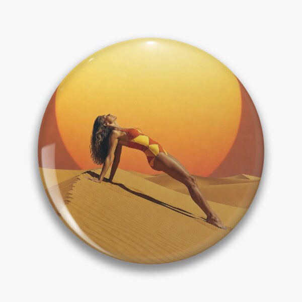 Item preview, Sunset Warrior – Desert Dune Yoga Poster | Golden Hour Wall Art designed and sold by Cary-s.