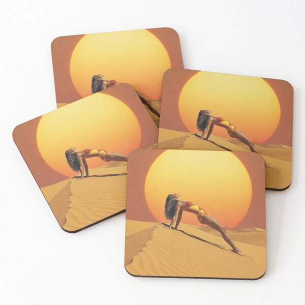 Item preview, Sunset Warrior – Desert Dune Yoga Poster | Golden Hour Wall Art designed and sold by Cary-s.