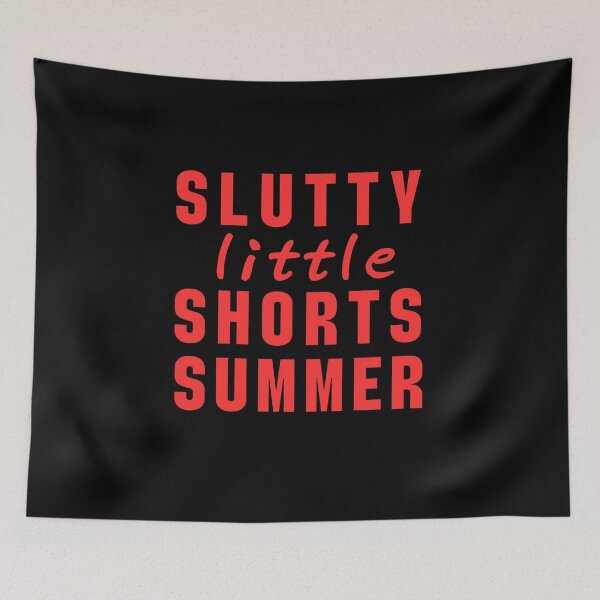 Item preview, Slutty Little Shorts Summer Red Typography Quote Art designed and sold by eMKa82.
