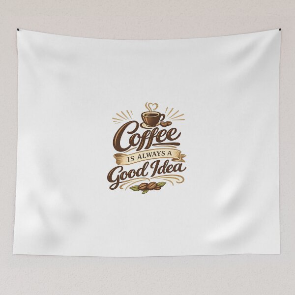 Item preview, Coffee Is Always a Good Idea designed and sold by Black-White-art.