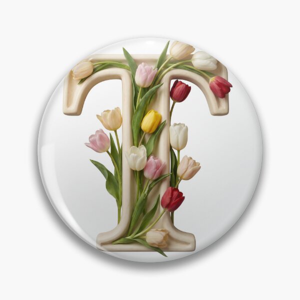 Item preview, Botanical Floral Letter T Monogram designed and sold by Helenaphotoart.