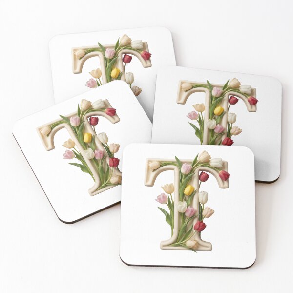 Item preview, Botanical Floral Letter T Monogram designed and sold by Helenaphotoart.