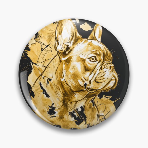 Item preview, French Bulldog Watercolor Art, gold tatto Modern Dog Lover Gift designed and sold by shallia.