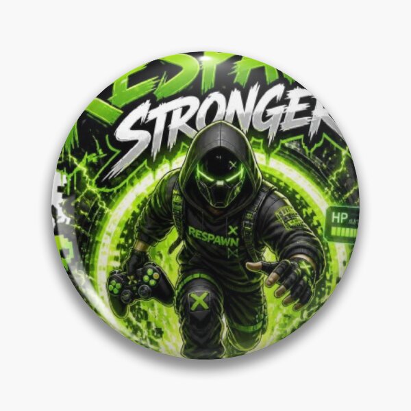 Item preview, RESPAWN STRONGER Gaming Sticker | Neon Esports Gamer Design designed and sold by Stylestickers55.